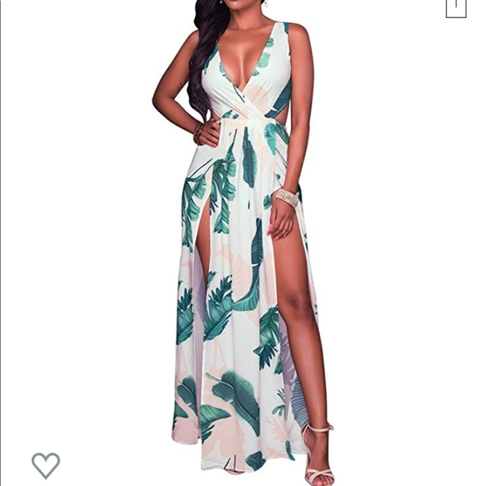 Sexy Sleeveless V-Neck Split Long Beach Dress